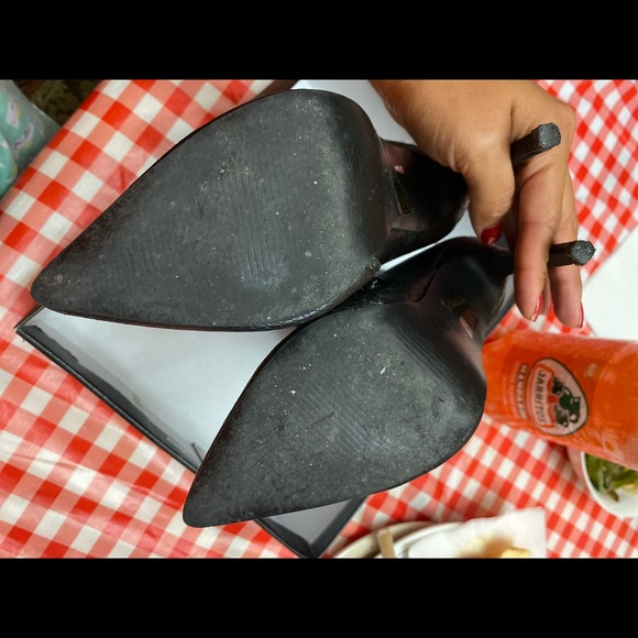 Black Snake Skin Lace Up Boots/Booties Size 36 - Picture 4 of 5